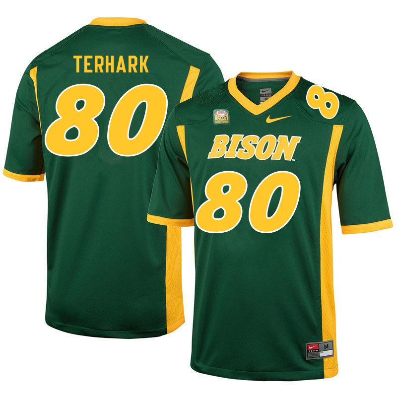 Men #80 Tyler Terhark North Dakota State Bison College Football Jerseys Sale-Green - Click Image to Close